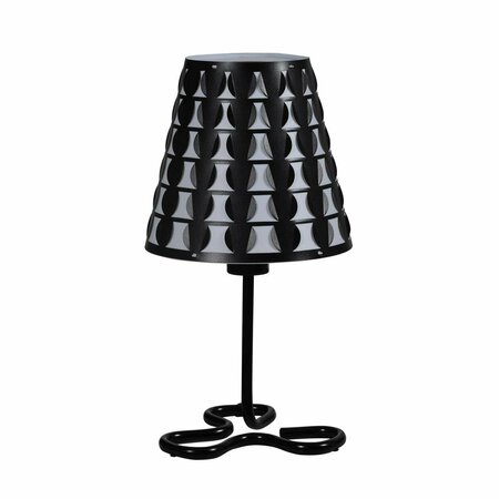 ORE FURNITURE 16 in. Traci Black Geometric Metal Table Lamp HBL2113